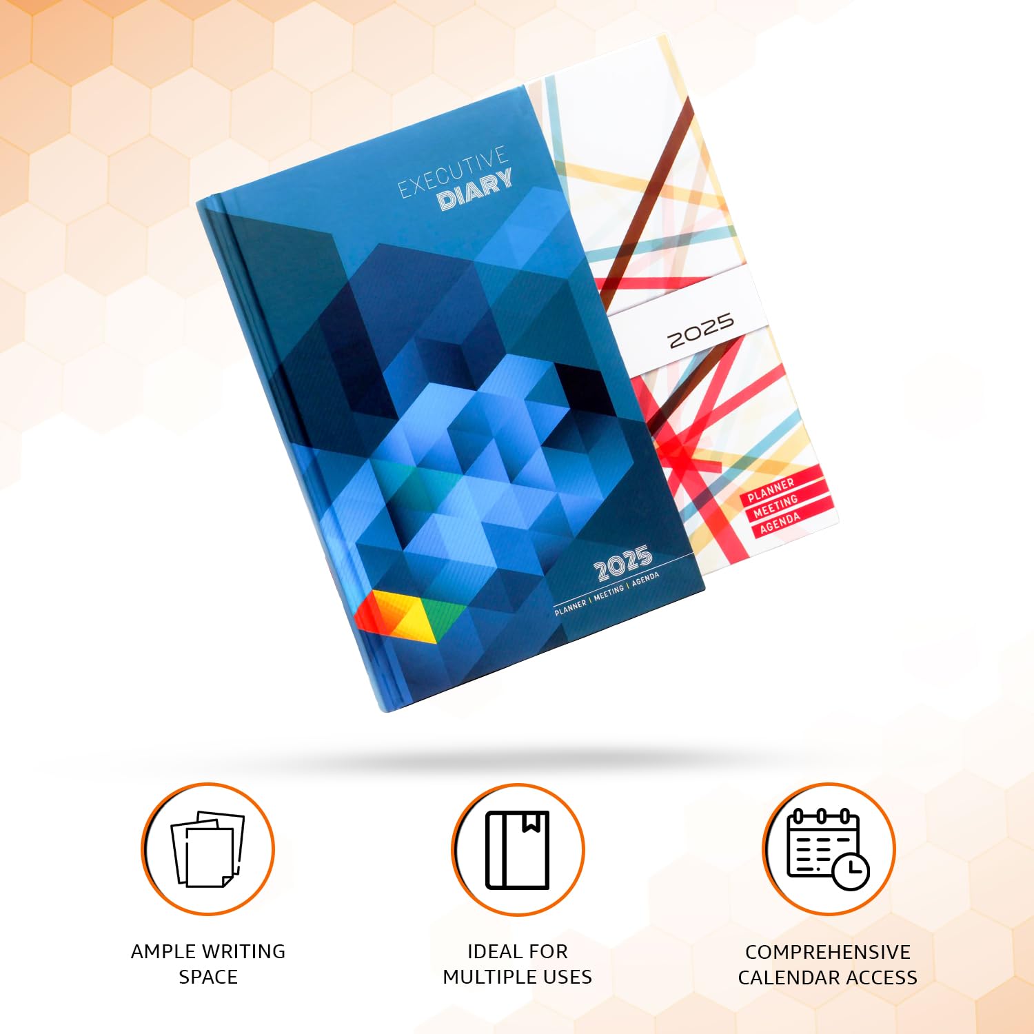 amazon basics 2026 Dated Diary | Planner & Organizer | For Office Going Men & Women | Goal Setting, Time, Finance & Project Management Tools | Set of 2 1