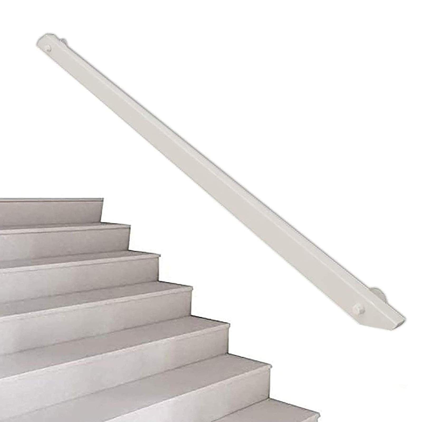Main courante d'escalier intérieur extérieur bois blanc