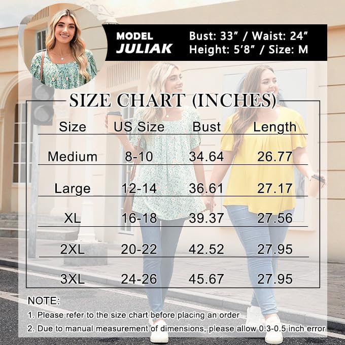 Anymiss Womens Spring Tunic Tops 2026 Dressy Casual Summer Blouses T Shirts M-3XL - Image 5