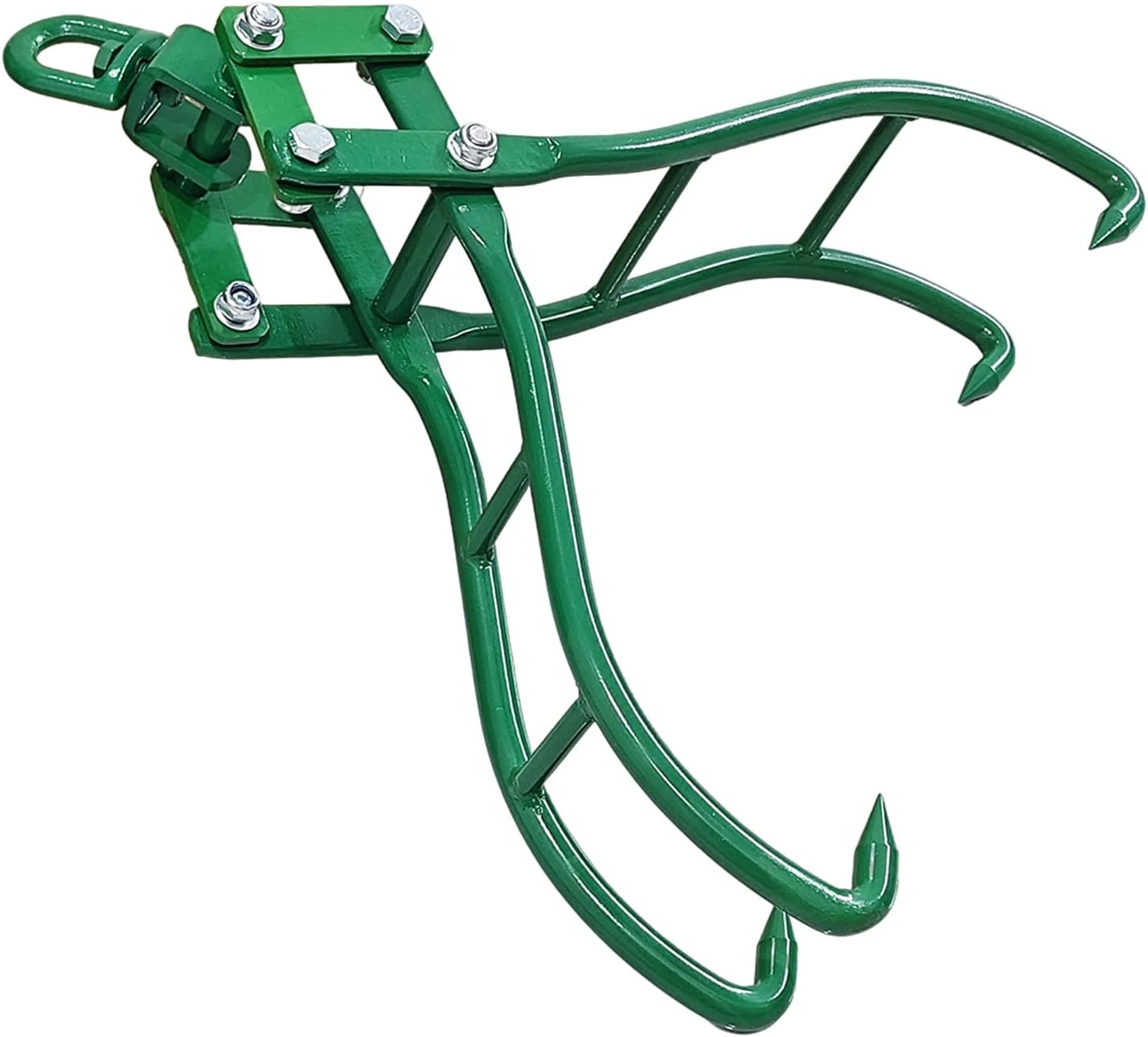 Timber Claw Hook, 4-Claw 28-Inch Log Grapple Tongs with Swivel Steel, 31" Max Opening, 2200LBS Capacity for Tractors, ATVs, Trucks & Forklifts