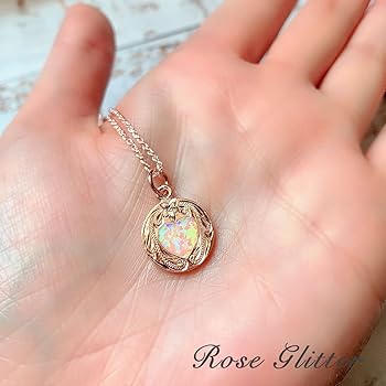 ピンクオパール フラワーモチーフ ジュエリーセット Amazon | [Rose Glitter] ネックレス ハート ピンク オパール