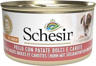 Schesir, Nassfutter für Erwachsene Hunde mit Huhn, Kartoffeln und Karotten, in weichem Gelee (24 Dosen à 85 g) product image