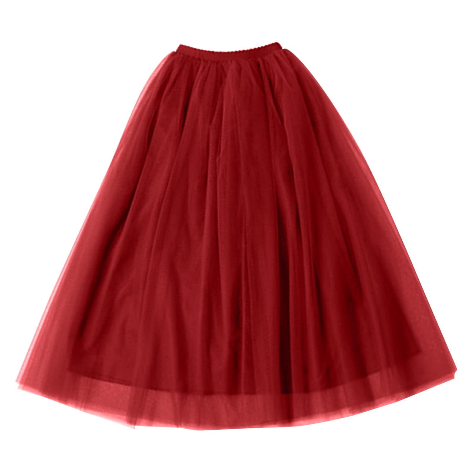 Falda grande de cintura alta para mujer, cinturón elástico, falda de malla, tutú de fiesta, falda hinchada