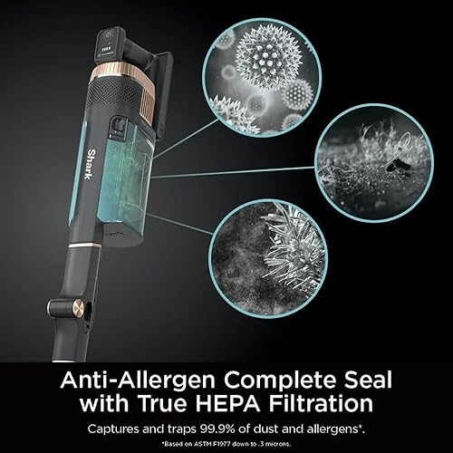 Miniatura 5 de SHARK Stratos - Aspiradora inalámbrica con Clean Sense IQ y DuoClean PowerFins HairPro, MultiFLEX- IZ840H, oro rosa (CRTE93SRKIZ840HRB) (renovada)