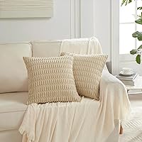 Vista 13 de Fancy Homi Fundas de almohada decorativas bohemias de 20 x 20 pulgadas para sala de estar, sofá, cama, sillón, rústico, moderno, decoración del Crema