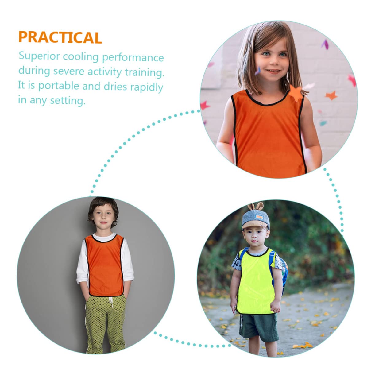 OSOLADY 12Pcs Soccer Training Vests Breathable Sleeveless Pinnies with Elastic Straps for Outdoor Team Practice Sports Accessories for Boys