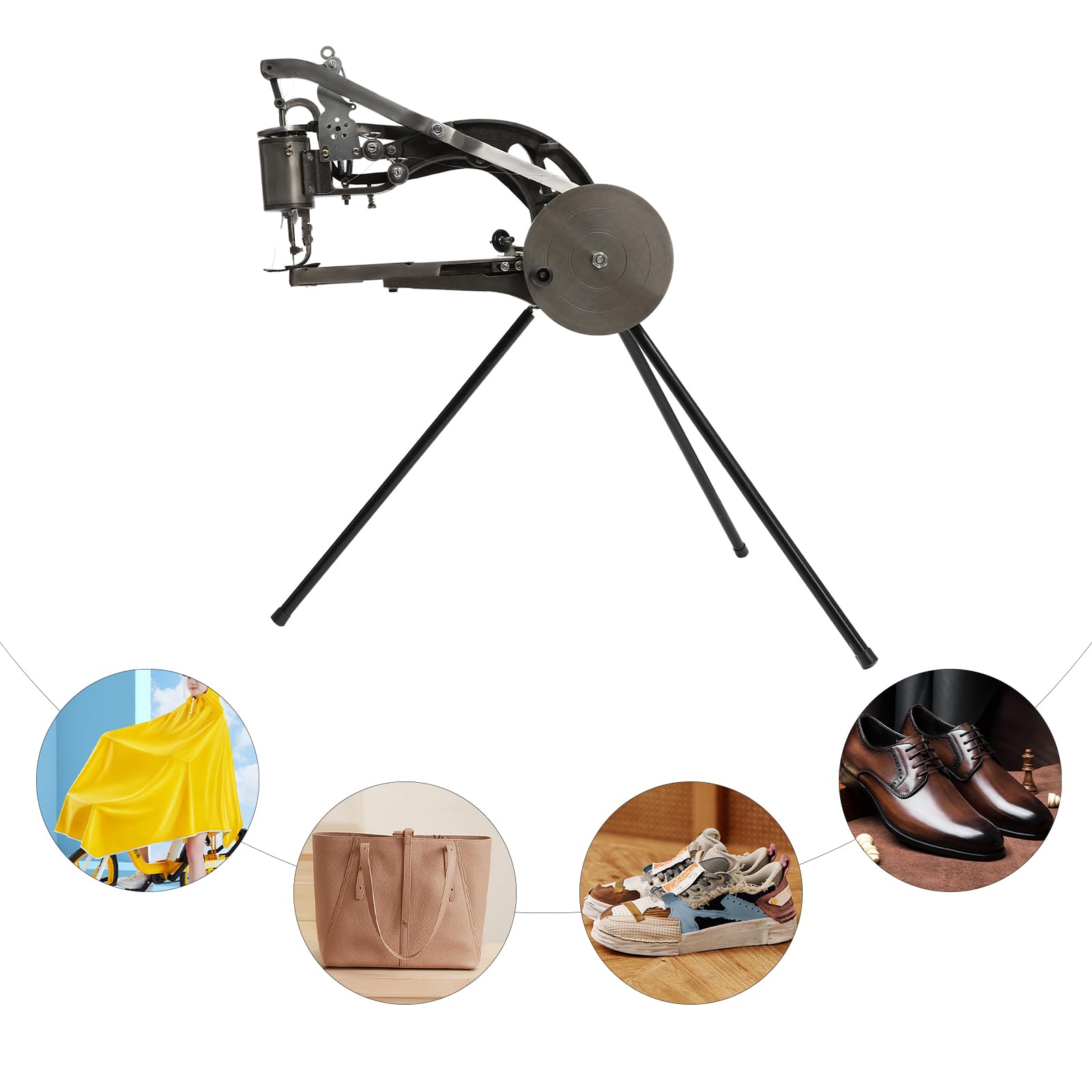 Macchina da cucire a mano, 360° Direzione regolabile Macchina da cucire a mano per scarpe/borse/vestiti/trapunte/cappotti/pantaloni