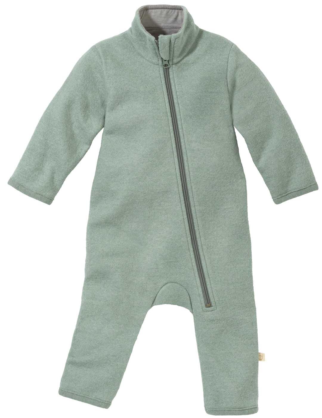 Disana WALK-ANZUG Kinder-Overall Wollwalk Reißverschluss | 100% Bio-Merinowolle | Frühjahr Sommer Herbst | Kinnschutz | Baby Kleinkind Unisex | Made in Germany | GOTS IVN Best