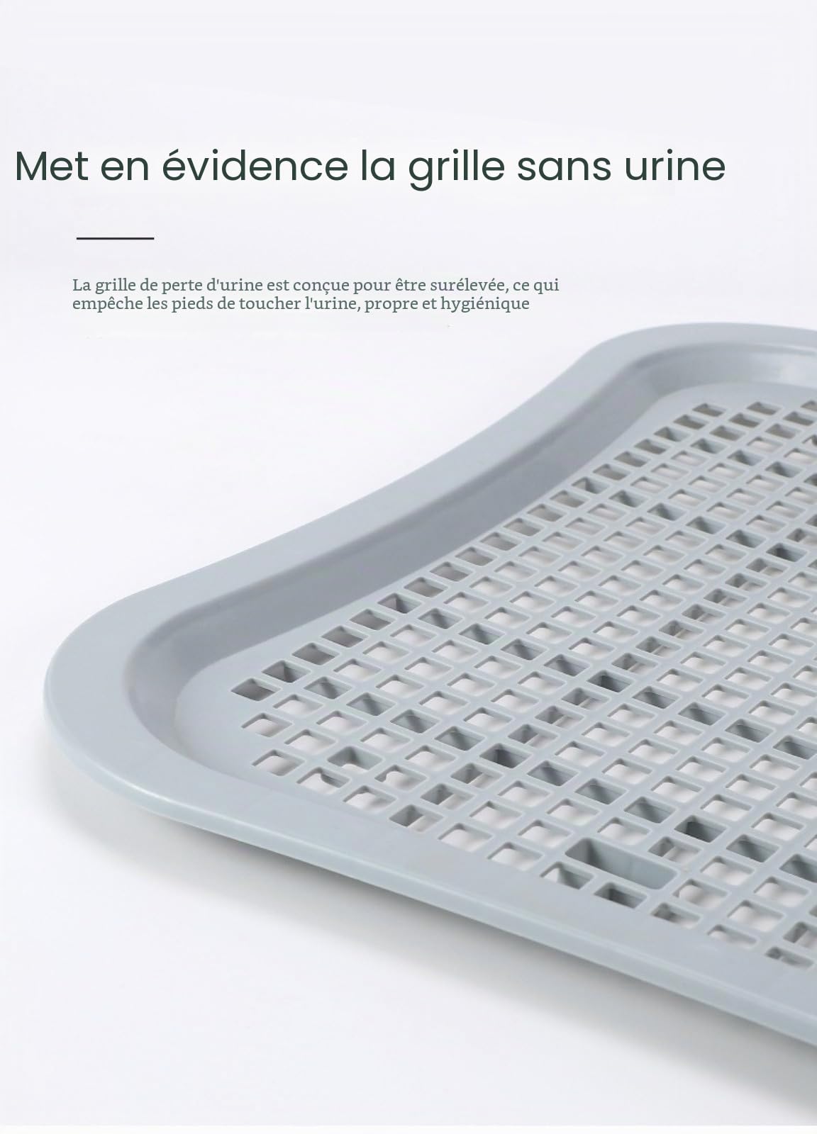 WC pour chiens avec porte de pipi avec paroi haute, facile à nettoyer, gardez la litière pour chiots de chiots à sec de la patte pour immeubles d'appartements, grand bleu, toilettes pour chiens