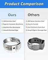 Vista 2 de Anillos de abrazadera de cincha PEX de 1/2 pulgada - 30 accesorios Pex de acero inoxidable para conexiones de tubería PEX