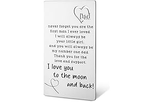 Sentimental Birthday or Father's Day Card from Kids for Dad, Engraved Wooden...