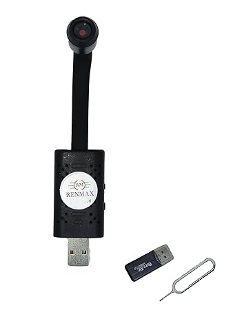 RENMAX WiFi USB Camera Mini DVR Motion Detection 128 GB Support Black - 1Pc