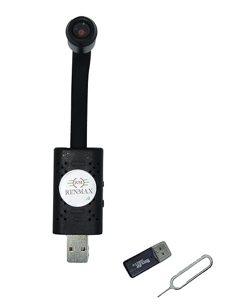 RENMAX WiFi USB Camera Mini DVR Motion Detection 128 GB Support Black - 1Pc