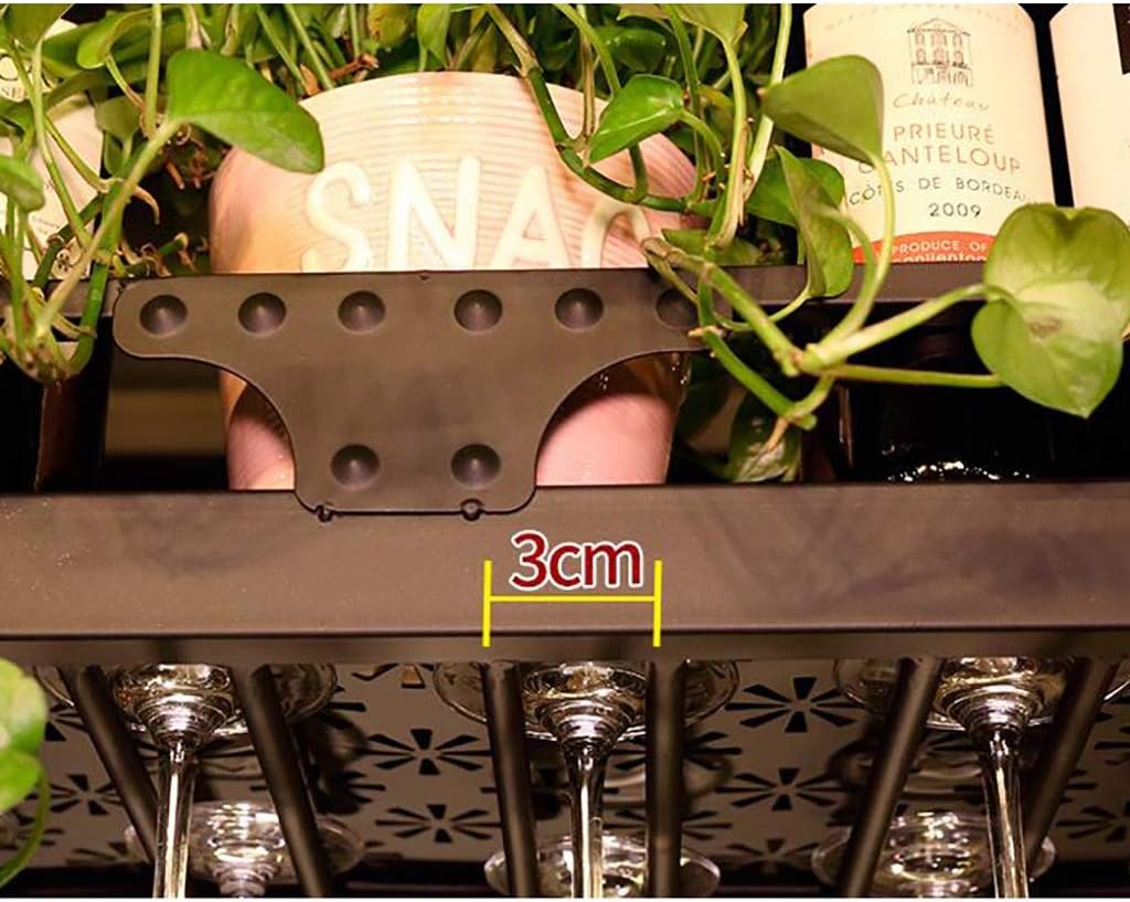 Metal Wine Glass Rack with Adjustable Height for Bar Counter Decoration Hanging Goblet Holder for Glass Wine Glasses 60cm Smooth Sailing Display Rack