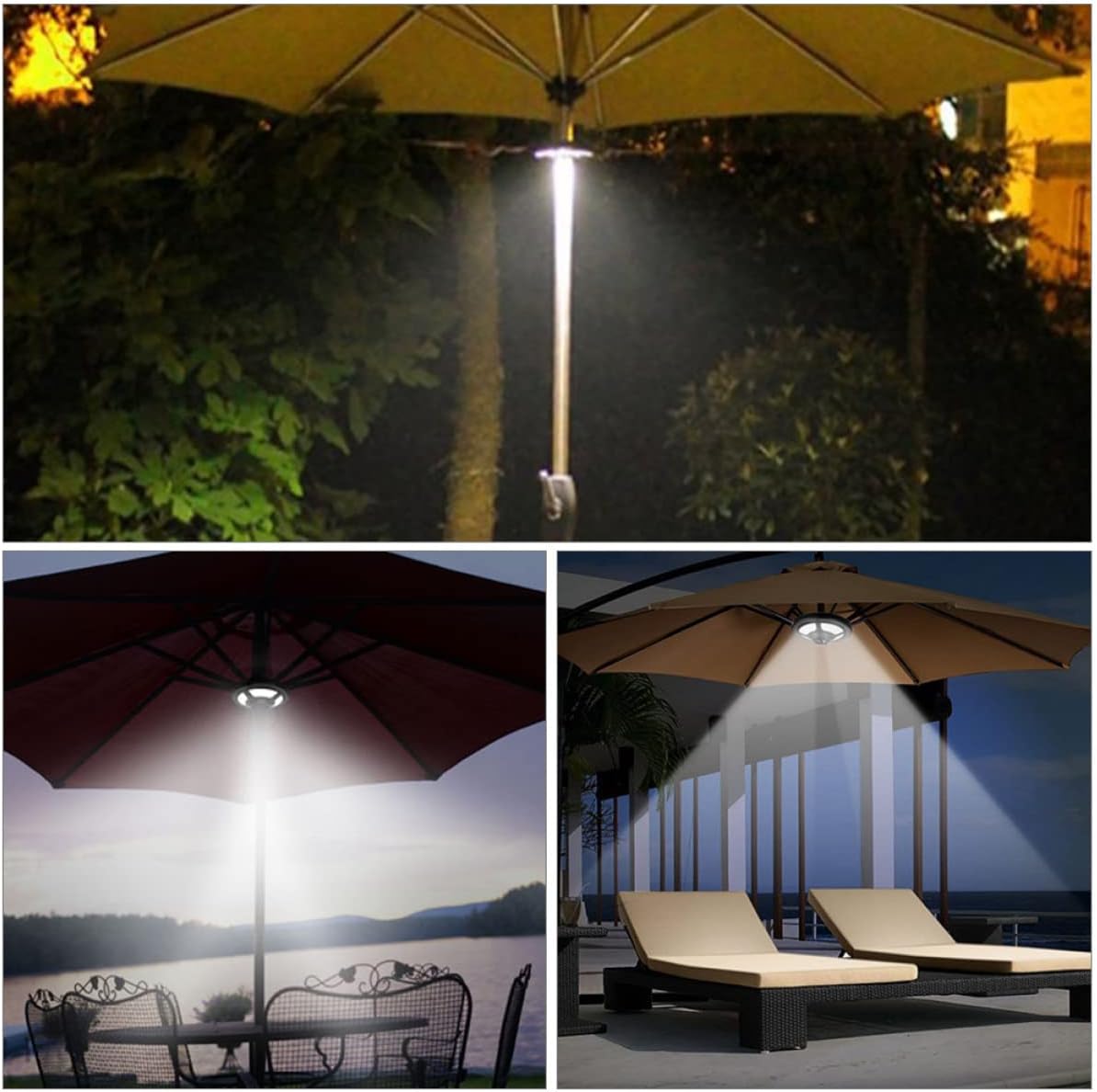 Multifunctional Led Camping Light Battery-Powered Outdoor Umbrella Light for Emergency Use Easy Installation Energy-Saving Design for Tents and Patios