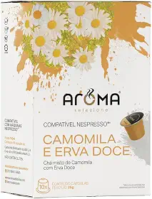 Aroma Selezione Cápsulas De Chá Camomila Com Erva Doce Compatível Com Nespresso Contém 10 Cápsulas