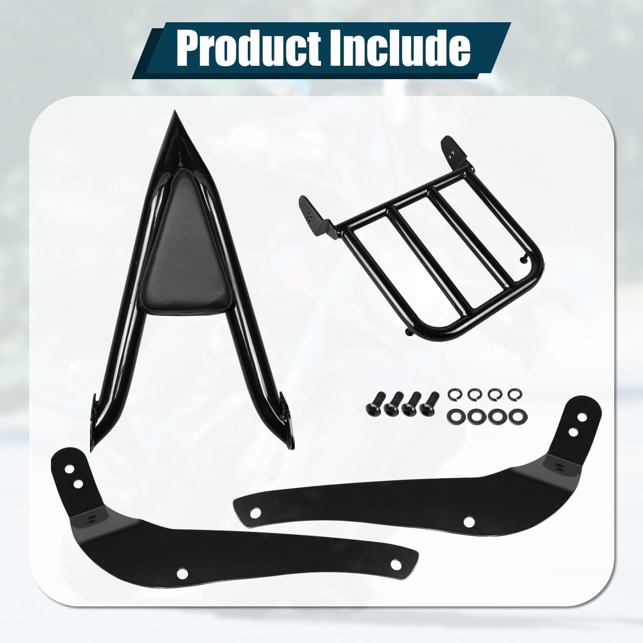 Detachable Backrest Sissy Bar With Luggage Rack Compatible With For 2005-2011 Suzuki Boulevard M50 C50 2001-2011 Volusia VL800 VZ800 VL800T Sissy Bar w Back Rest Pad
