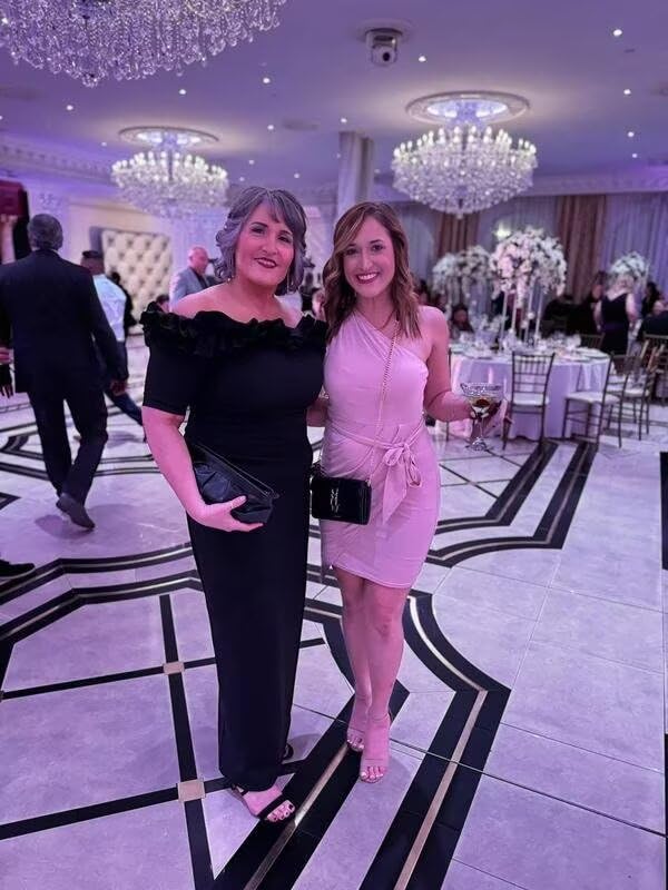 Off Shoulder Satin Mother of The Bride Dresses for Women Ruffle Maxi Formal Party Gown3