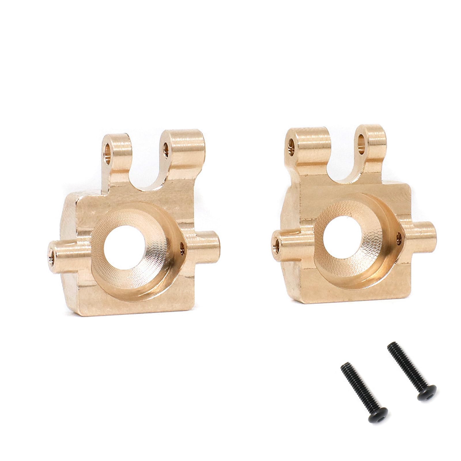 Pepisky Brass Steering Blocks Knuckle, Golden Brass Steering Cup Replacement for Traxxas 118 TRX4M Land Rover Defender Ford Rampage Remote Control Car Upgrade Parts
