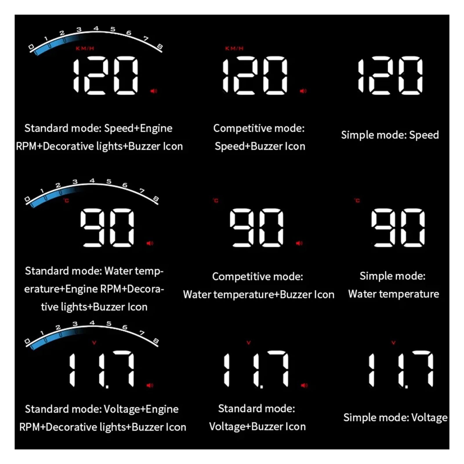 Pantalla Frontal De Coche M6S, Electrónica For Automóvil, KM/h, MPH, OBD, Alarma De Seguridad De Exceso De Velocidad, Proyector De Parabrisas, Pantalla, Medidor De RPM For Coche