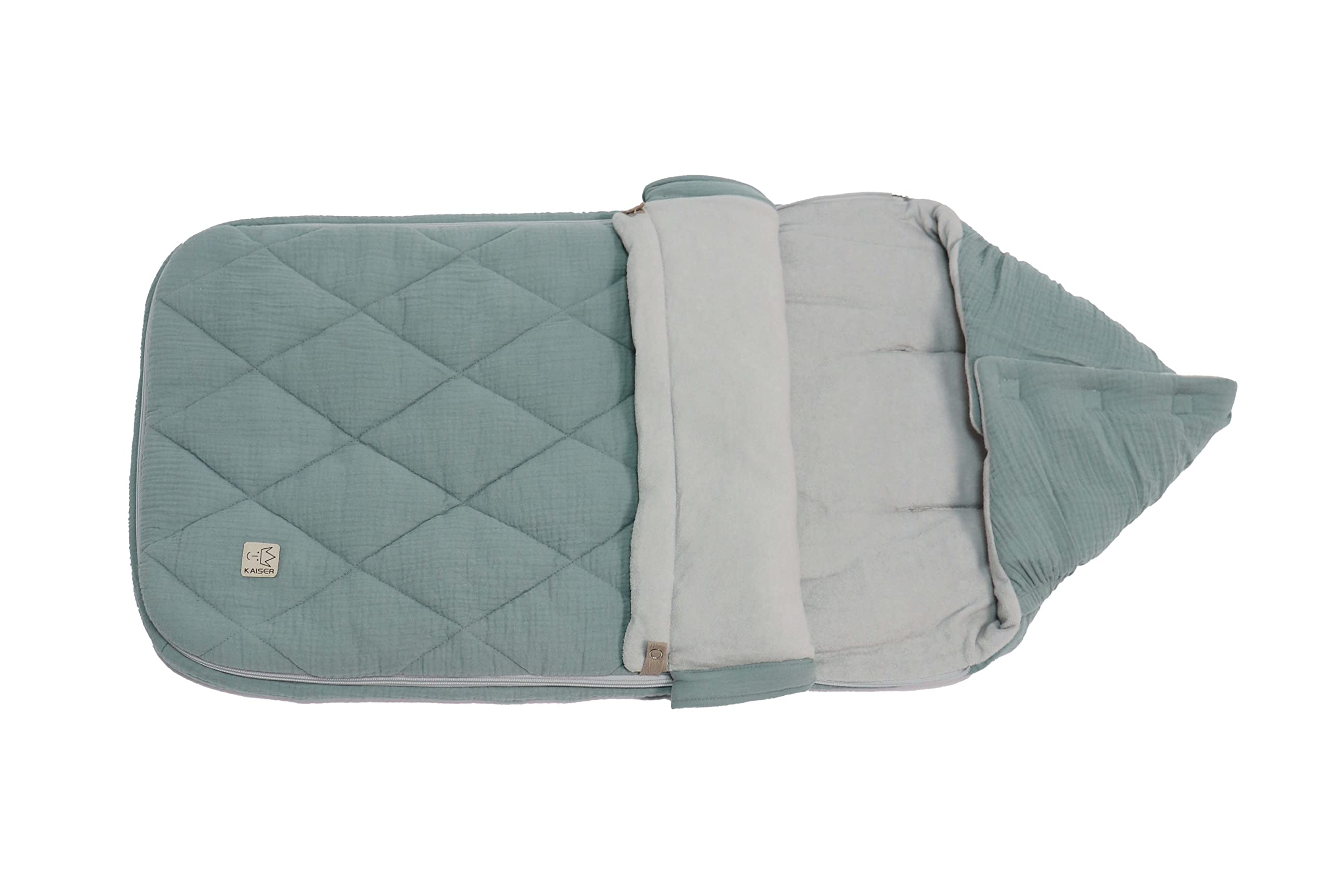 KAISER ANNY Sommer Fußsack 6-36 Monate Fb. slit green