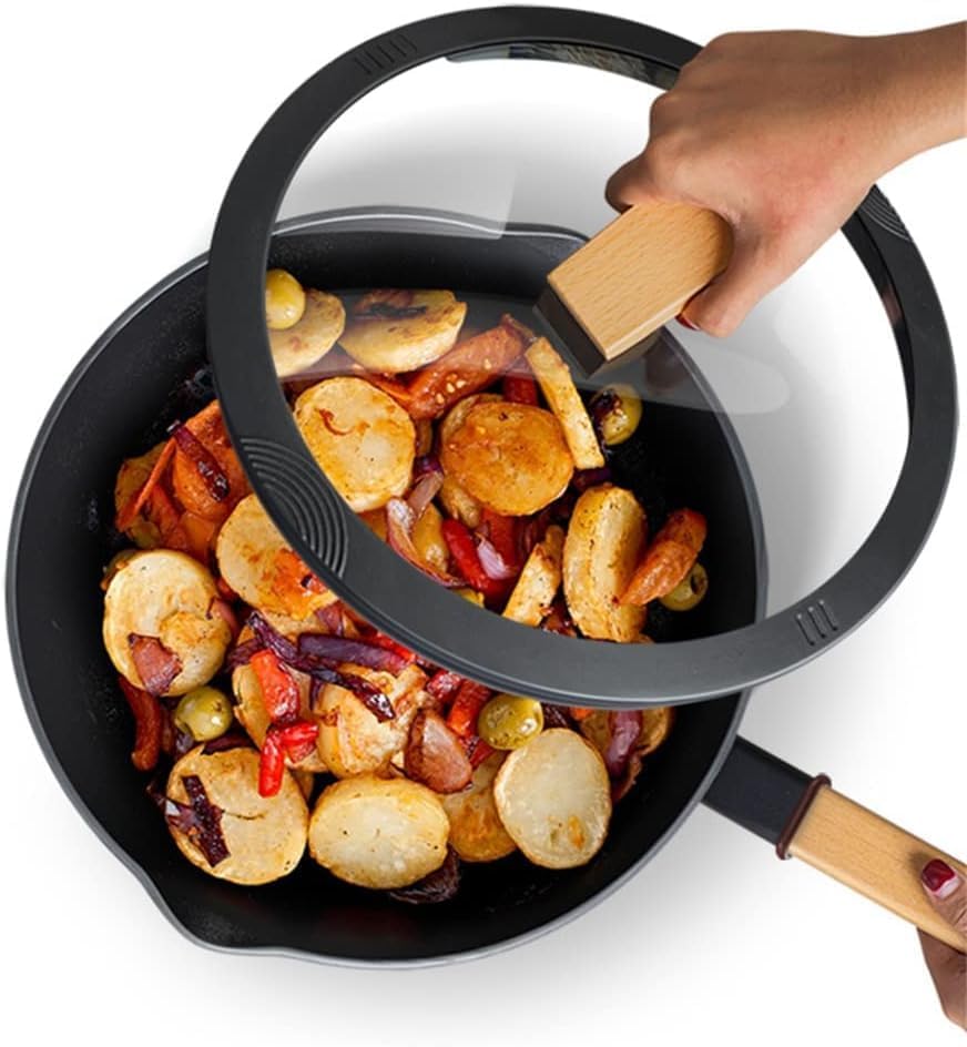 Miniatura 5 de Juego de ollas y sartenes, sartén antiadherente para cocinar utensilios de cocina, huevo de cocina, sartén para sopa olla de hierro, juego de