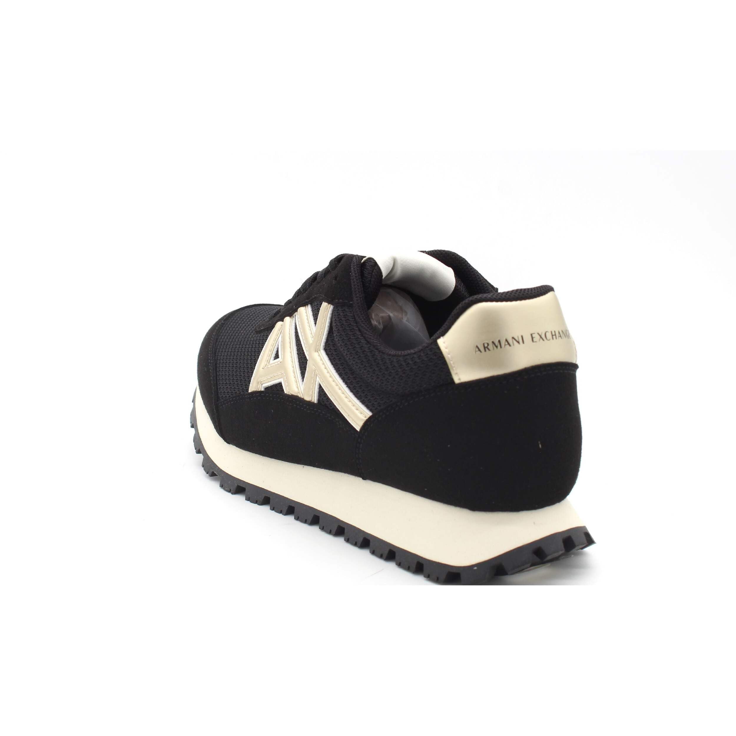 Armani Exchange Drop, Color Contrast Stripe, Suede Details SneakerDonna