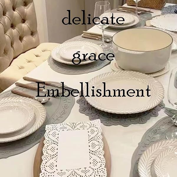 White Lace Paper Doilies - Rectangle 10 * 14 inches/25 * 35cm Paper Doilies - Disposable Paper Placemats - for Wedding,Birthday,Cakes, Desserts, Tableware Food Decoration,Pack of 100 Lace Rectangle by YNHIAG - Image 7
