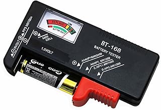 Parishop バッテリーテスター 電池チェッカー 単三 乾電池バッテリーチェッカー、 単1 単2 単3 単4 単5 9V型アルカリ乾電池に対応、1.5V/LRボタン形 電池残量チェッカー 電源不要 乾電池残量測定簡単 乾電池やボタン電池の残量チェック BT-168