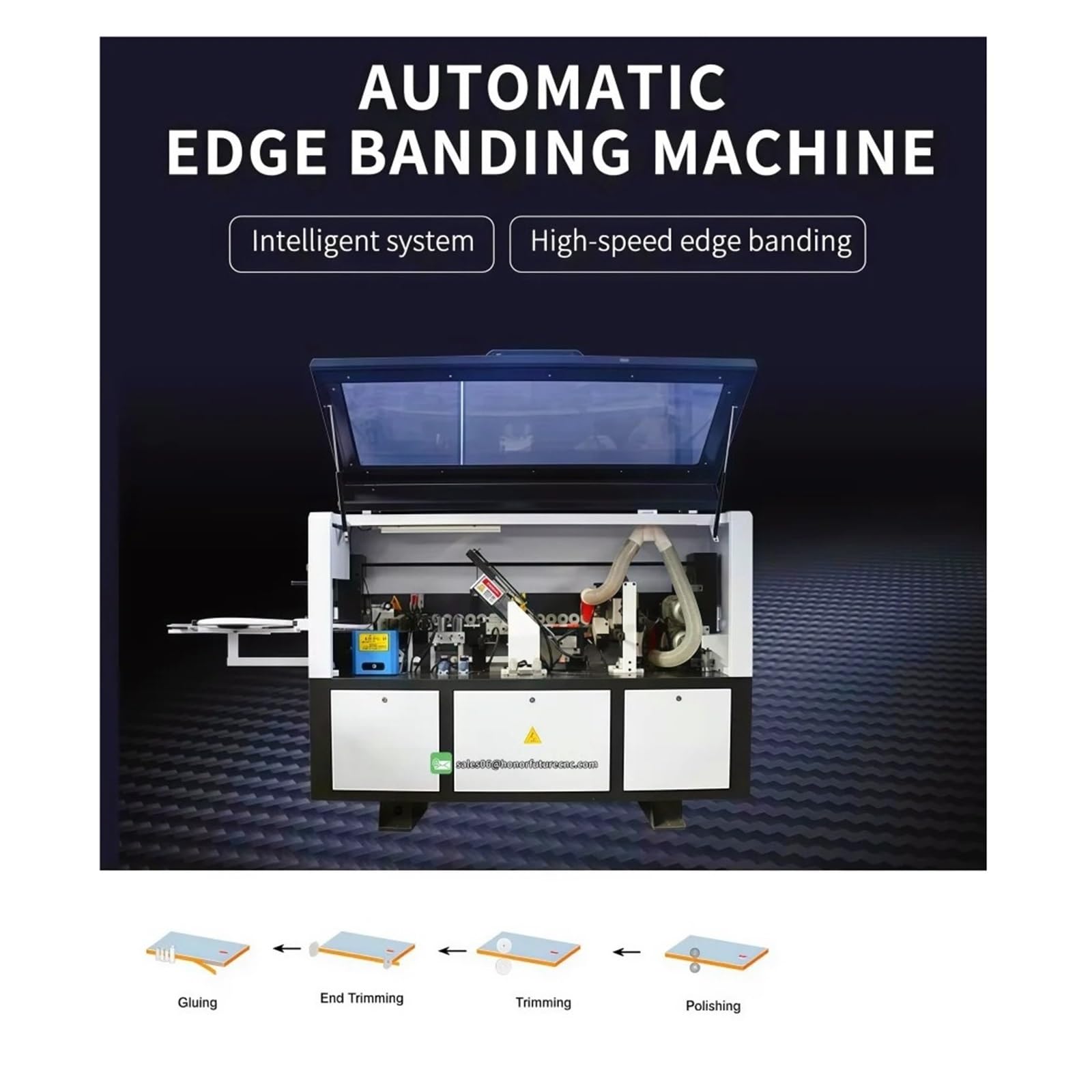 Máquina Automática De Encolado Cantos For Carpintería, PVC, MDF, Madera Contrachapada, Prefresado, Encoladora Bordes, Fábrica Alta Precisión Sellado RáPido De Bordes