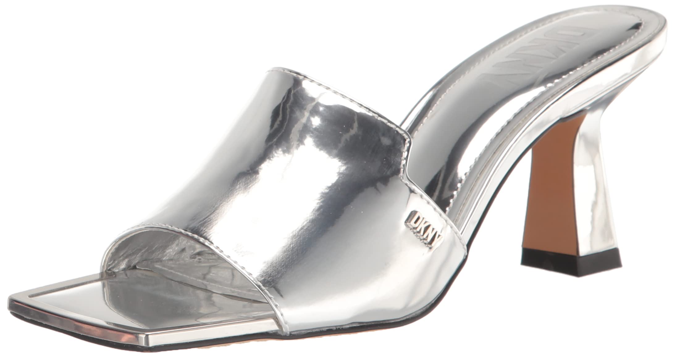 

                                                    DKNY WOMENS FOOTWEAR MULE,SILVER, 6