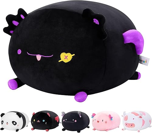 Mewaii - Cojín de peluche con forma de animal de 16 pulgadas bonita almohada suave y esponjosa con forma de vaca juguete de peluche Kawaii regalo