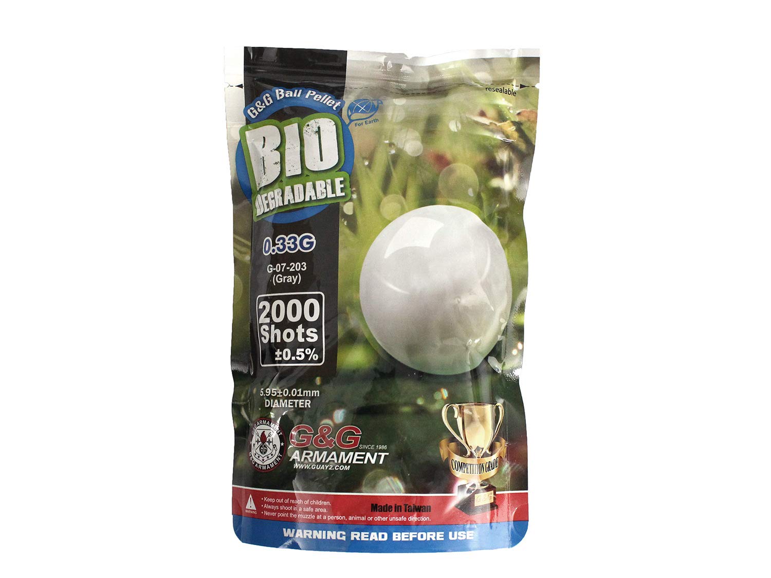 G & G 2.000 Softair/Airsoft Bio Precision BBS 6mm 0,33g -hellgrau-