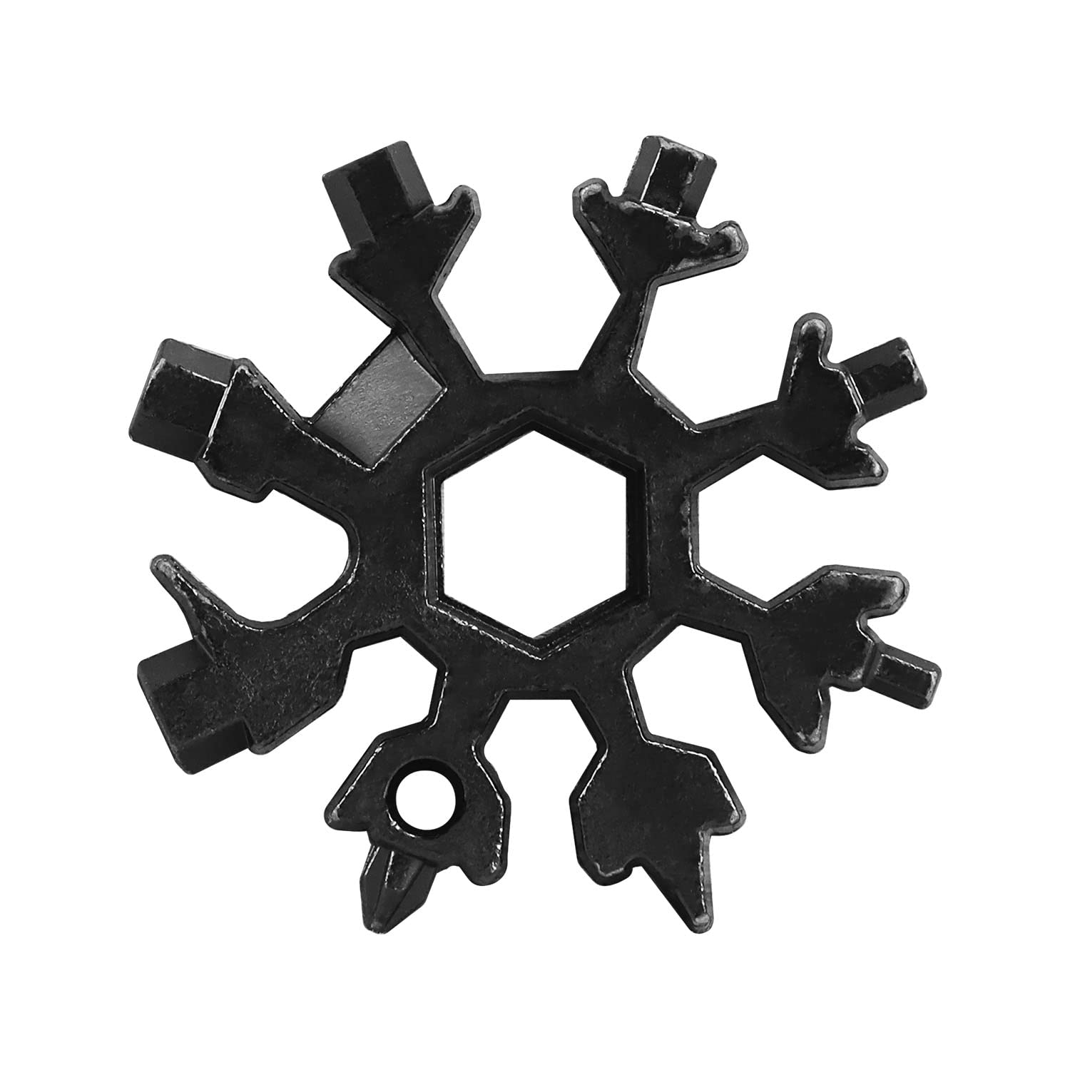Freeman P18N1ST 18-in-1 Snowflake Multi-Tool Keychain Set (2-Pack) – Flathead Screwdriver,Phillips Screwdriver,Hex Driver,Wrench,Twine Cutter,Black