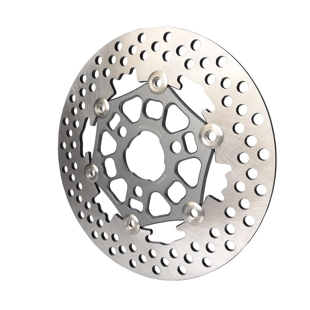moto Rotore Disco freno posteriore Disco Freno Universale Flottante Per Moto, 220 Mm, Per Passo Del Foro 57, Per Scooter, Sportive, Accessori Di Ricambio