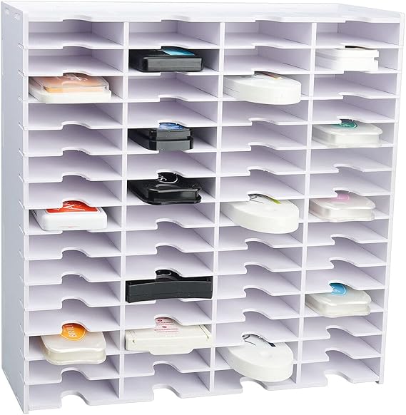 Amazon.com: Sanfurney 60 Slots Ink Pad Storage Holder Stamp Pad Organizer Fit for Stampin Up or ...