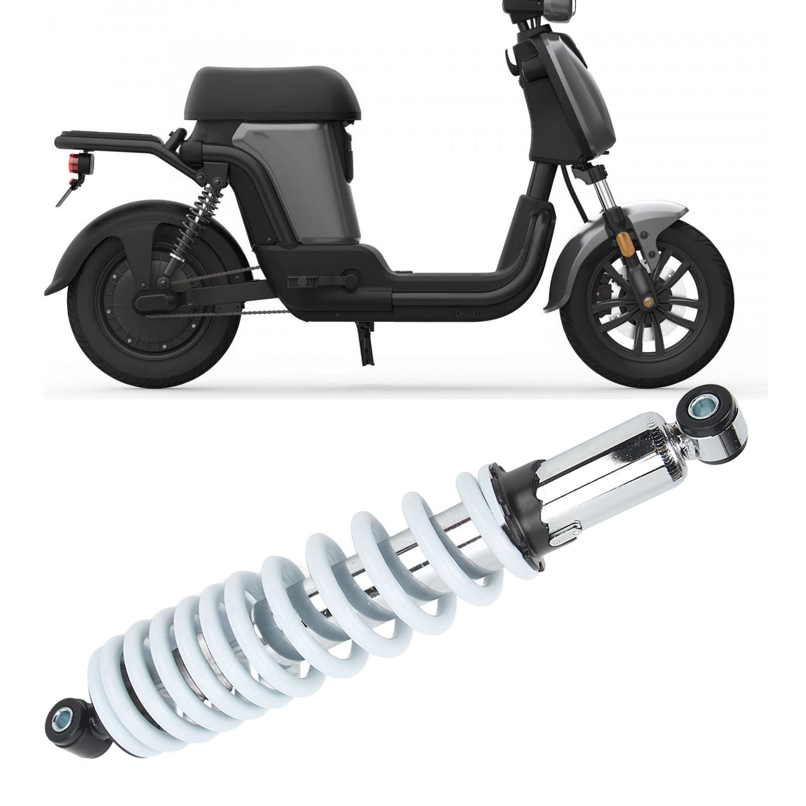 Tylny Amortyzator Motocykla, Tylny Amortyzator Motocykla 370mm Odległość od środka Otworu 5 Poziomów Amortyzator Regulowany do Pojazdów Terenowych