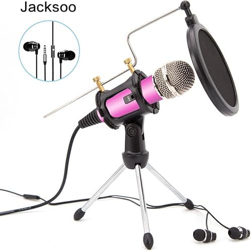 Professionelles Kondensator-Mikrofon mit KopfhA rer Plug Play Home Studio fA r Iphone Android Aufzeichnung Live Podcasting Mini Desktop Mic StA nder zweilagige Akustik-Filter von jacksoo pink Professionelles Kondensator-Mikrofon mit KopfhA rer Plug Play Home Studio fA r Iphone Android Aufzeichnung Live Podcasting Mini Desktop Mic StA nder zweilagige Akustik-Filter von jacksoo pink
