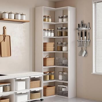 Rengue 71.5" Tall L-Shaped Corner Bookshelf 23in
