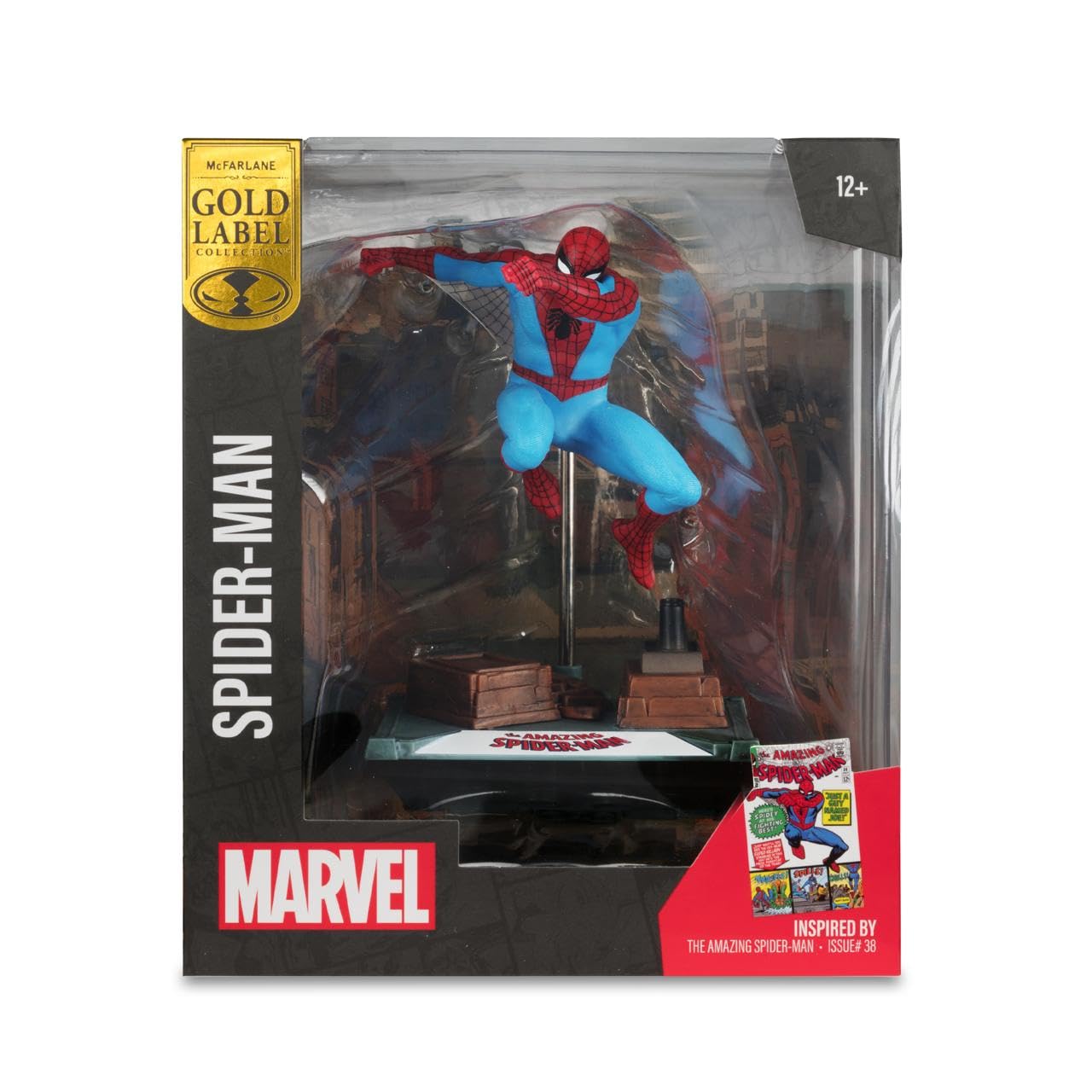 McFarlane Figura de Spiderman Edición Limitada basada en el cómic número 301 de The Amazing Spidermnan, Posada no articulada, de Escala 1:10, 18cm, + 1 Tarjeta Coleccionable, Bizak (64384762)