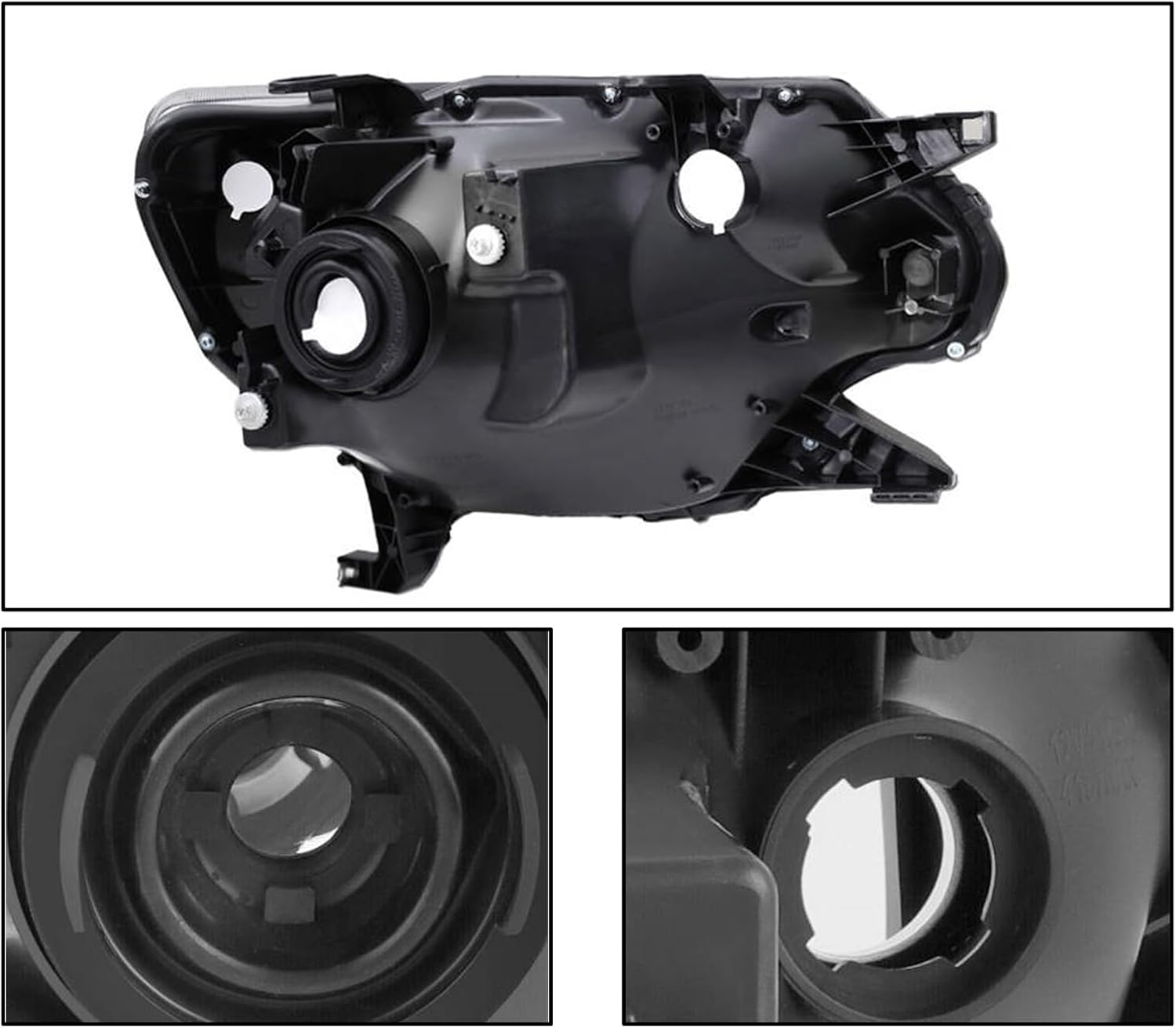 Black Housing Headlights Assembly Compatible with 2012-2015 Toyota Tacoma Direct Replacement Driver and Passenger Side TO2502213 TO2503213