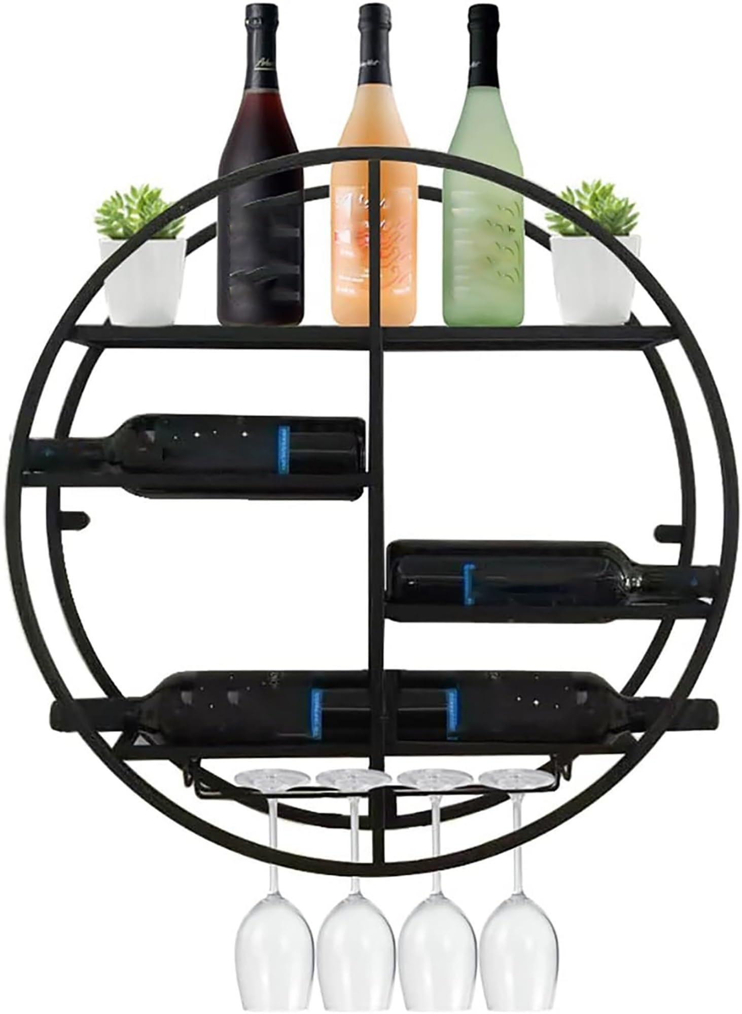 Casier à vin mural rond pour ranger vos bouteilles sans encombrer la table