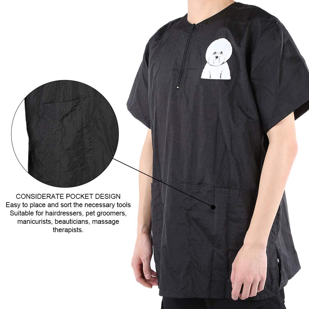 Blouses de Toilettage pour Chiens de Coiffeur pour Femmes et Hommes, Gilet de Barbier Vestes de Barbier pour Hommes Blouse de Barbier avec Poches pour Salons de Coiffure et