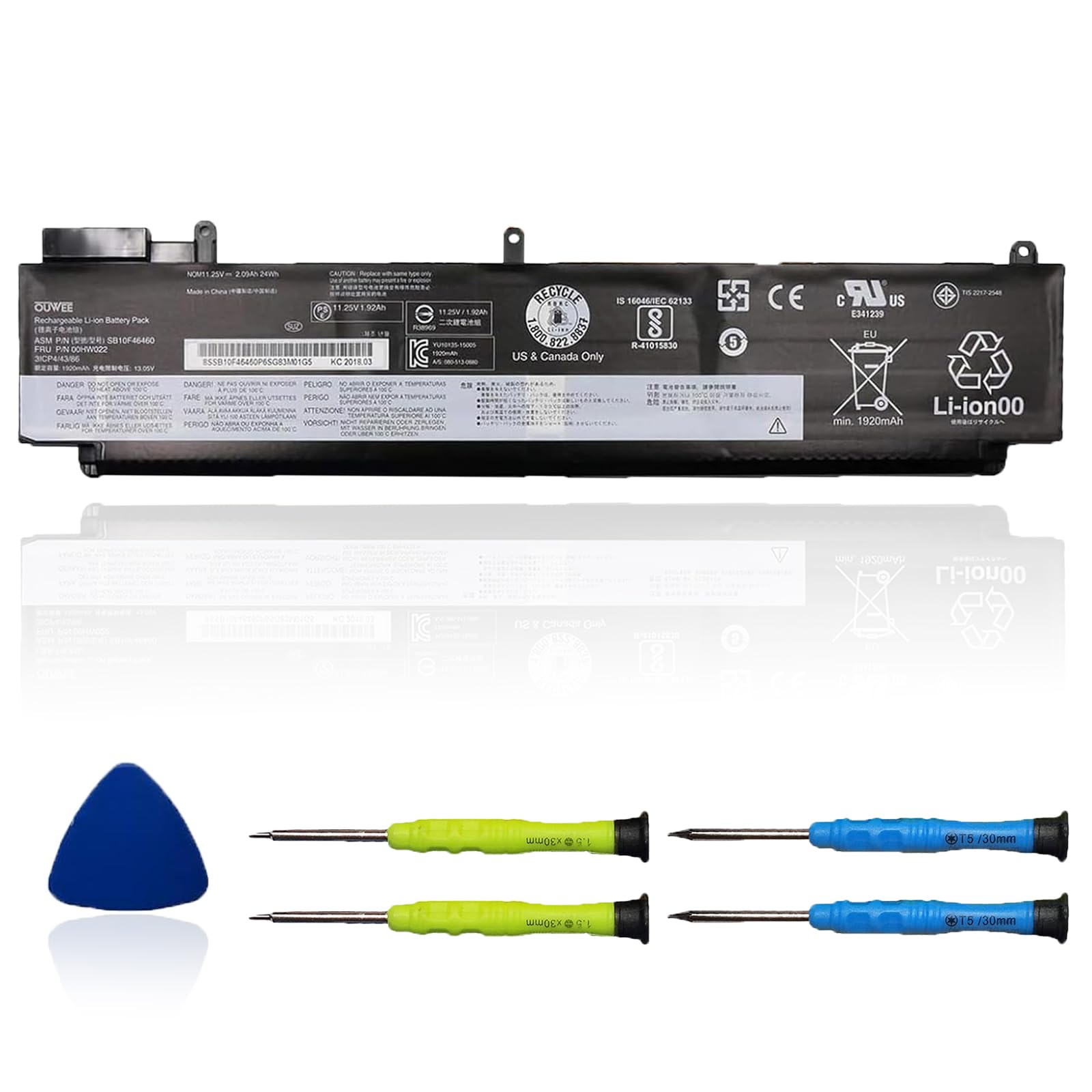 OUWEE 00HW023 SB10F46461 Laptop Battery Replacement for Lenovo ThinkPad T460s T470s Series Notebook 00HW022 SB10F46460 00HW036 SB10F46474 00HW037