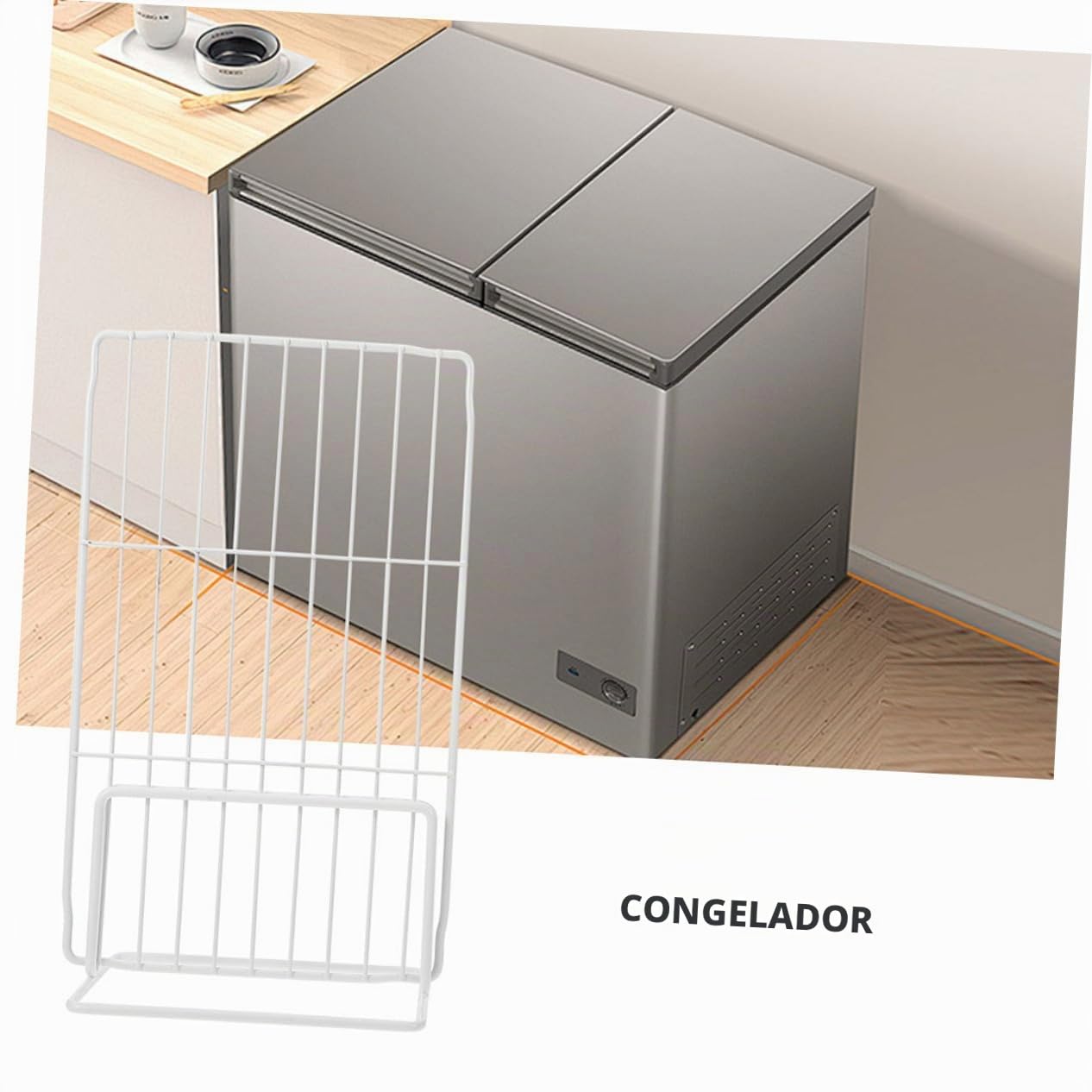 PRETYZOOM Separador de Congelador de Hierro Ajustable y Resistente para Refrigerador, Organizador de Estantes Adecuado para Hogares y Supermercados, Paquete de 2 Piezas