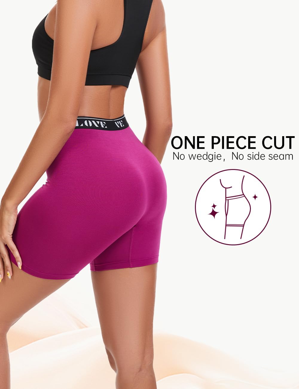 Womens Boxer Briefs High Waisted Modal Boy Shorts Underwear - Image 3