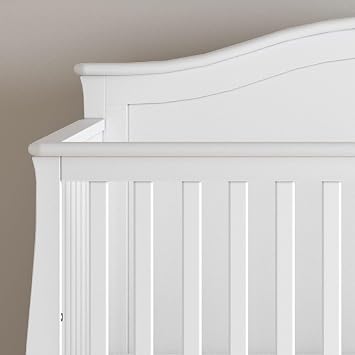 Child Craft Camden Design 4-in-1 Convertible Baby Crib Nursery Furniture Set, Baby Bed and 3 Drawer Dresser, for Babies, Toddlers and Kids Bedroom (2 Piece - Matte White)