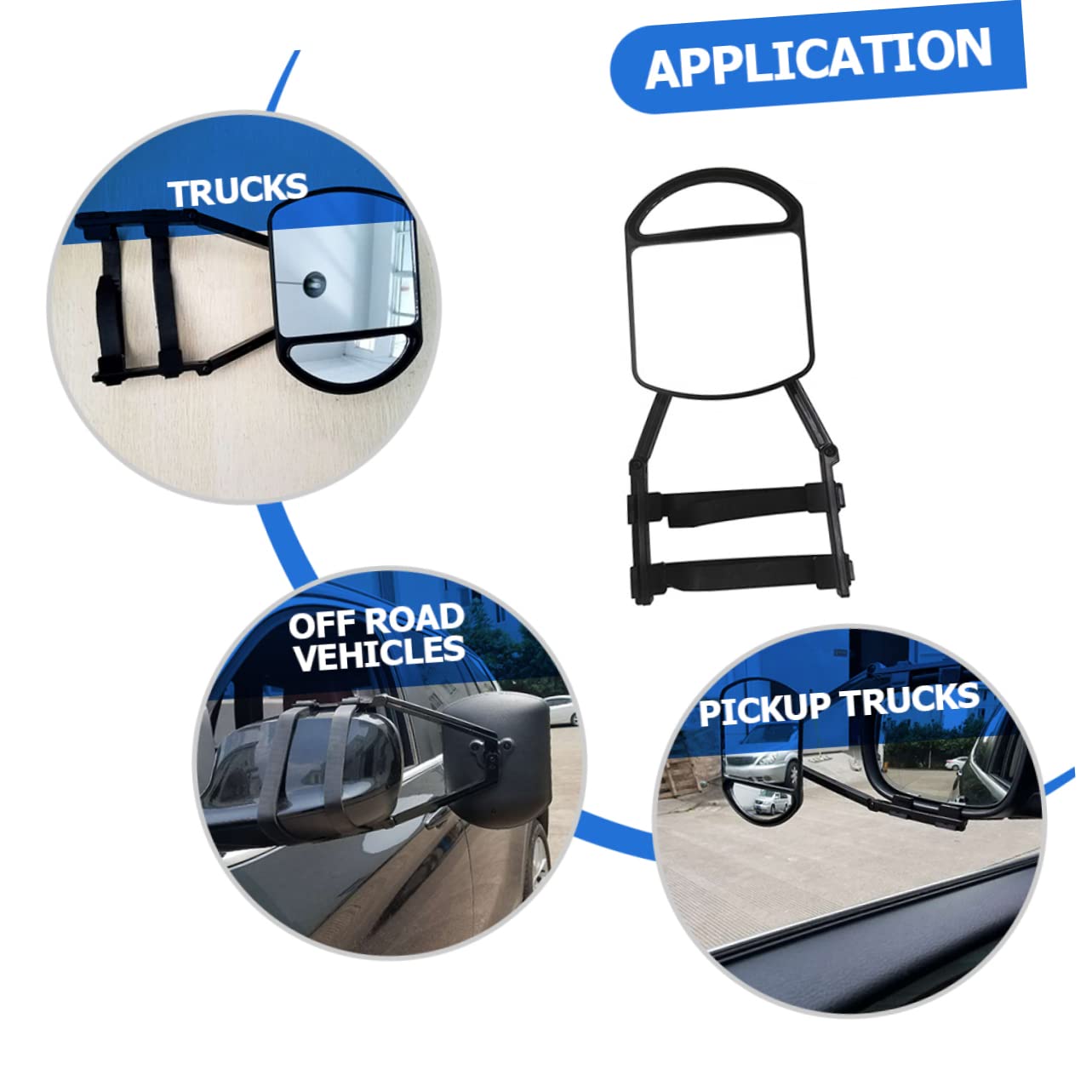 Amosfun 3 Piezas Espejo Extensible Ajustable para Remolque de Vehículo Retrovisor de Acoplamiento para Caravanas y Remolques Accesorio Práctico y Multifuncional