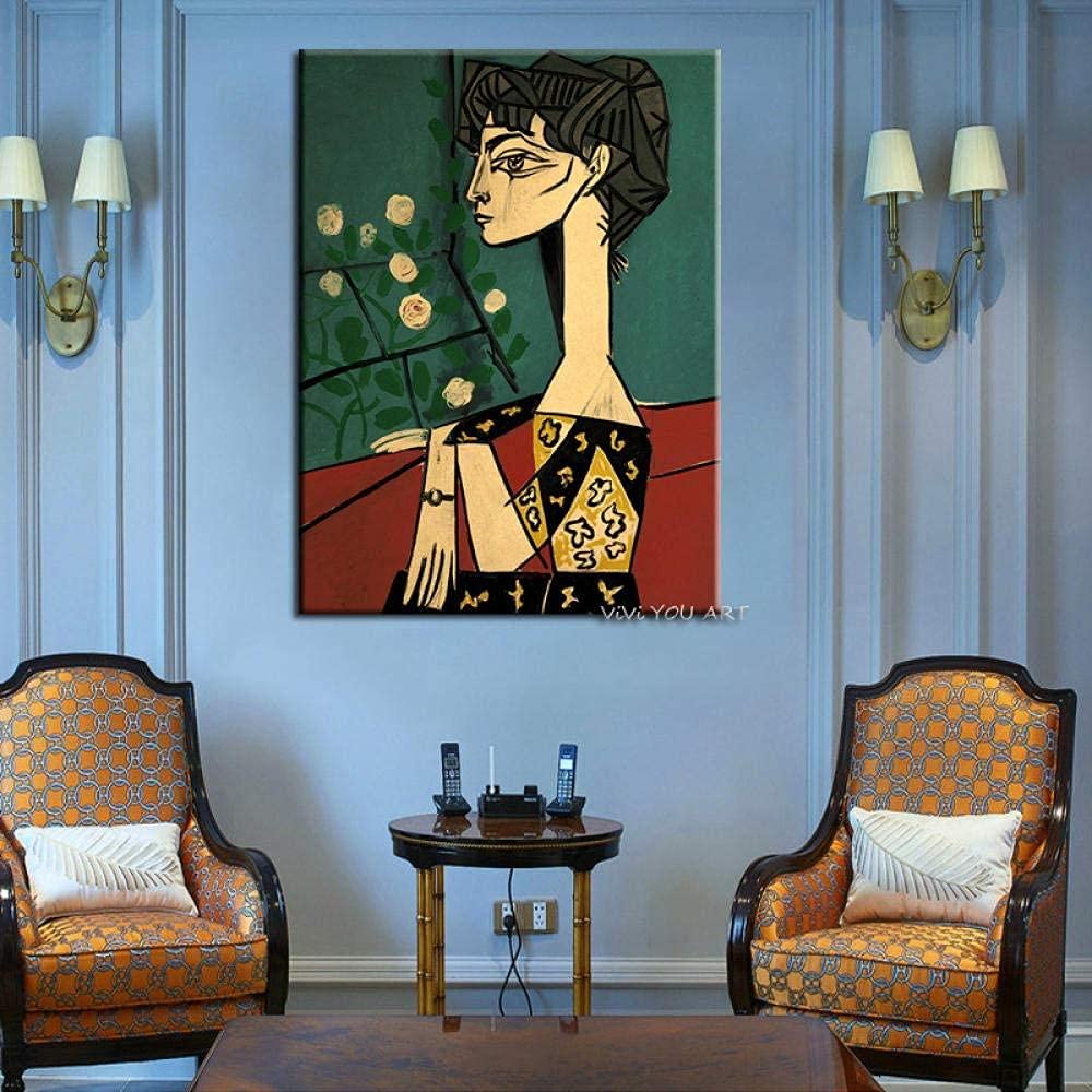 Pinturas Picasso Jacqueline e flores Pintura Pinturas arte da