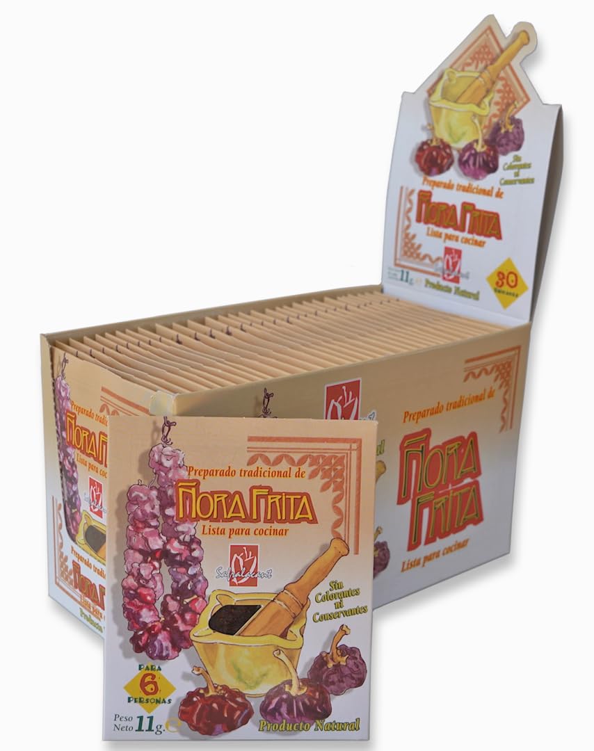 Caja con 30 Sobres de 11g de Ñora Frita | Añádelo a tus Arroces, Calderos y Guisos | Lista para cocinar | 100% Artesanal | Sin Colorantes ni Conservantes | Ñora, Sal y Aceite de Girasol